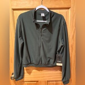 CALI Sport Green Mesh Jacket Womens
Large Zip Up Performance Activewear NWT